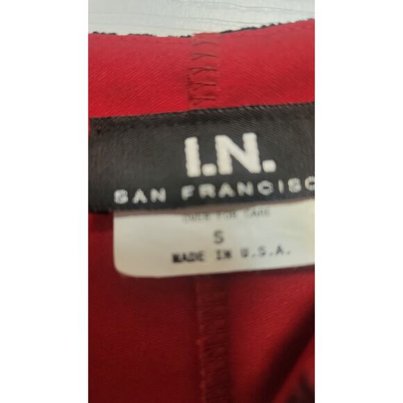 I.N. San Francisco Red/Maroon Slip Dress with Black Lace Overlay , size S - Picture 3 of 3